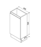 PLYWOOD 400mm YOLO FREESTANDING CABINET - BLACK LIGHT OAK