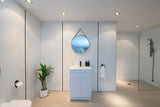 PLYWOOD 600 WHITE GLOSS VANITY FLOORSTANDING WITH CERAMIC TOP