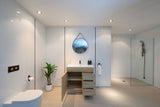 PLYWOOD 750MM LIGHT OAK FLOORSTANDING VANITY WITH CERAMIC TOP - Bathroom Clearance
