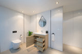 PLYWOOD 750MM LIGHT OAK FLOORSTANDING VANITY WITH CERAMIC TOP - Bathroom Clearance