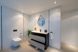 PLYWOOD 1200 FLOOR STANDING VANITY DOUBLE BLACK LIGHT OAK BASE ONLY - Bathroom Clearance