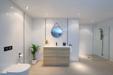 PLYWOOD POLO 1500 LIGHT OAK FLOOR STANDING VANITY (SINGLE BASIN) WITH CERAMIC TOP