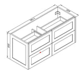 HAMPTON PLYWOOD 1200 WALL-HUNG VANITY WITH SINGLE CERAMIC TOP