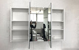 PLYWOOD MIRROR CABINET 900mm 3-Door WHITE