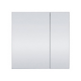 PLYWOOD MIRROR CABINET 750mm 2-Door DARK OAK