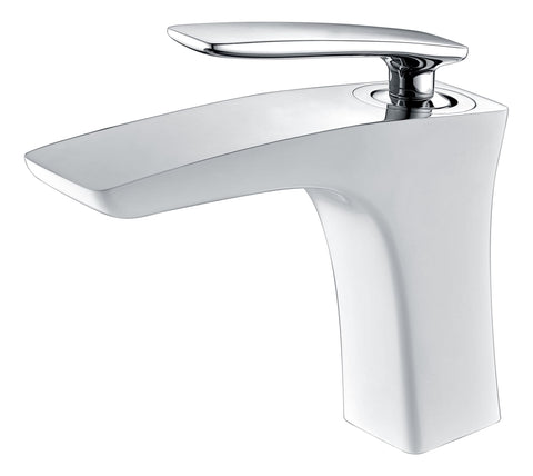 CARA BASIN MIXER - WHITE & CHROME