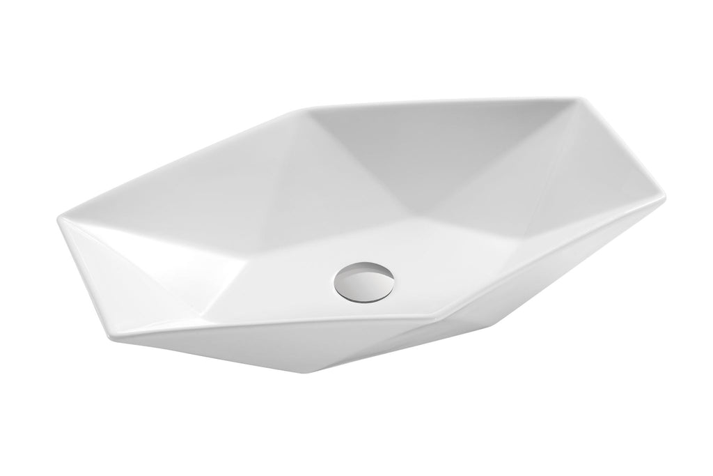'DIAMOND' GLOSSY WHITE BASIN