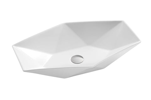 'DIAMOND' GLOSSY WHITE BASIN
