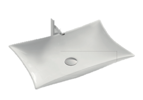 'OSLO' GLOSSY WHITE BASIN