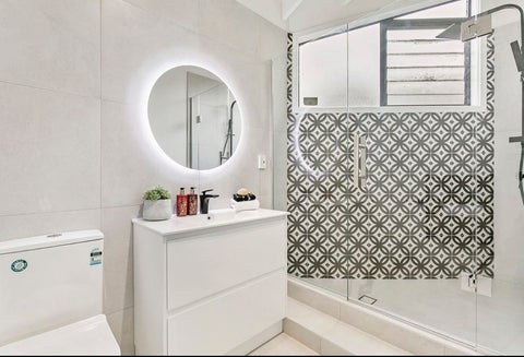 PLYWOOD 750 WHITE GLOSS VANITY FLOOR STANDING WITH CERAMIC TOP - Bathroom Clearance