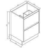 PLYWOOD POLO 600 WHITE FLOOR STANDING VANITY WITH CERAMIC TOP