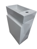 PLYWOOD 400mm PICCOLO WALLHUNG WHITE VANITY WITH CERAMIC TOP