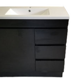 PLYWOOD MADRID 750 DARK OAK FLOOR STANDING VANITY WITH CERAMIC TOP
