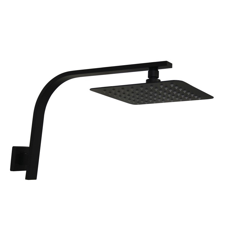 SQUARE RAIN SHOWER HEAD - MATTE BLACK FINISH - Bathroom Clearance