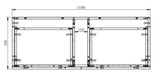 PLYWOOD NELSON 1200 LIGHT OAK WALL HUNG VANITY (SINGLE BASIN) - BASE ONLY
