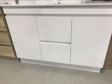 PLYWOOD 1200 WHITE FLOOR STANDING VANITY 2 DRAWERS 2 DOORS - BASE ONLY