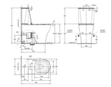 AMERICAN STANDARD CYGNET OVERHEIGHT RIMLESS TOILET