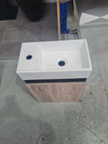 PLYWOOD 400mm BLACK-LIGHTOAK WALLHUNG VANITY WITH CERAMIC TOP