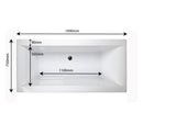 PRIMARIO DROP-IN BATH SQUARE 1700W - Bathroom Clearance