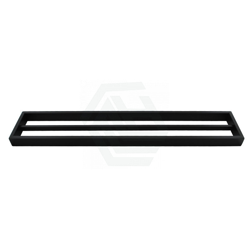 SQUARE TOWEL RAIL 2 BARS MATTE BLACK