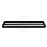 SQUARE TOWEL RAIL 2 BARS MATTE BLACK