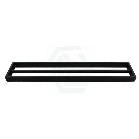SQUARE TOWEL RAIL 2 BARS MATTE BLACK