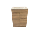 PLYWOOD 600 VANITY FLOOR STANDING WITH CERAMIC TOP - Bathroom Clearance